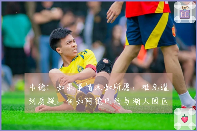 韦德：如果事情未如所愿，难免遭到质疑，例如阿德巴约与湖人园区夺冠